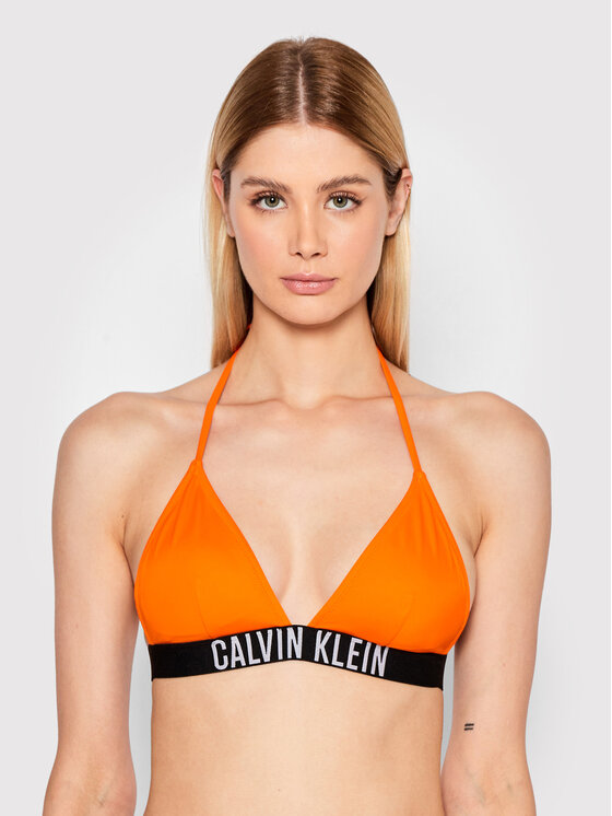 Calvin Klein Swimwear Bikini partea de sus Triangle KW0KW01850 Portocaliu