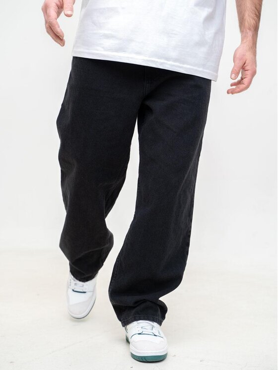 Jeansy Metoda Sport, Rozmiar L, Czarne, Szerokie Spodnie Jeansowe Baggy Męskie Czarne Metoda Sport Laur Pocket XL