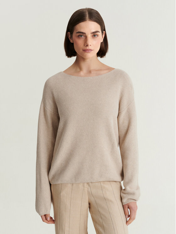 TATUUM TATUUM Sweter MAKSO Beżowy Classic Fit