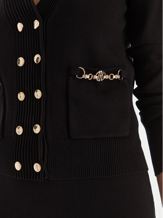 Fracomina Fracomina Strickjacke FR25WT8010K55601 Schwarz Regular Fit