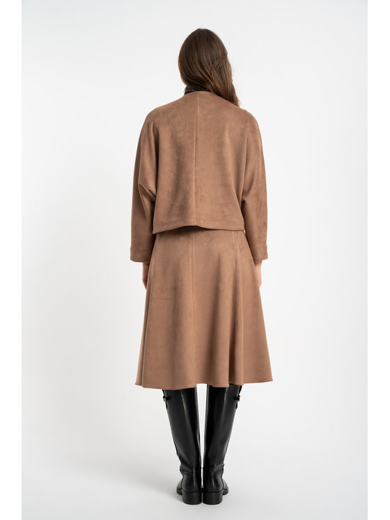 CLICK CLICK Kurtka przejściowa 71-0104 Beżowy ciemny Regular Fit