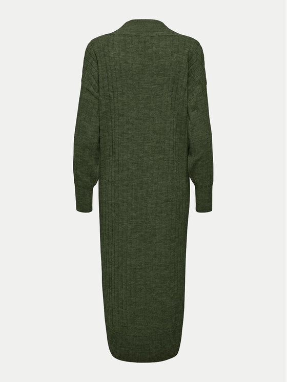 ONLY ONLY Pletena obleka New Tessa 15236372 Zelena Relaxed Fit