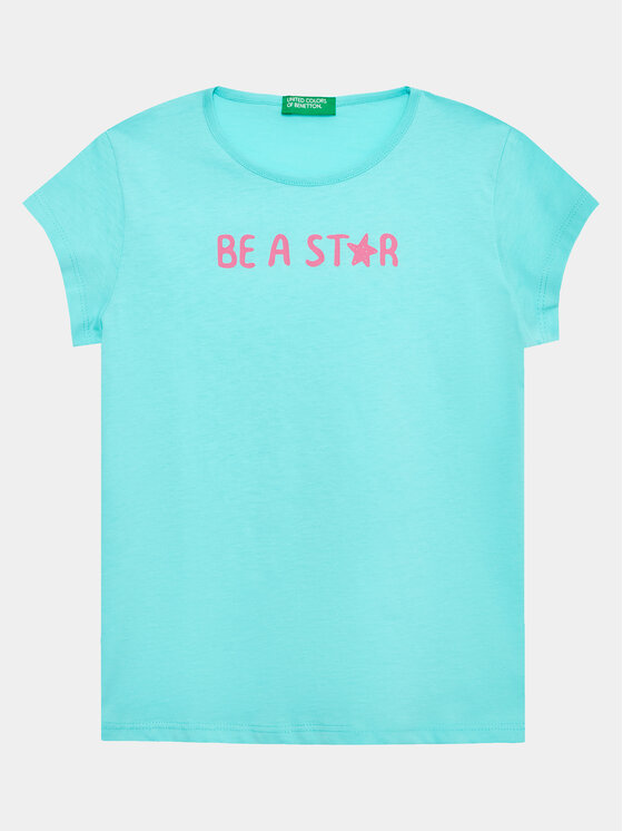 United Colors Of Benetton Tricou 3096G1095 Albastru Regular Fit
