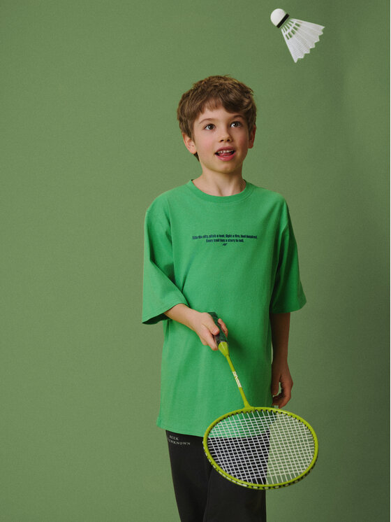 4F 4F T-Shirt ENJOY THE OUTDOORS Zielony Loose Fit