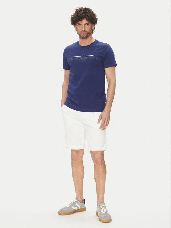 La Martina La Martina T-shirt Aguer MAR304 JS206 Blu scuro Regular Fit