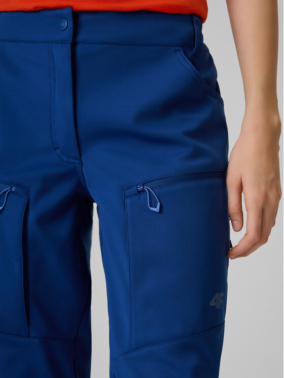 4F 4F Spodnie outdoor TREKKING Granatowy Regular Fit
