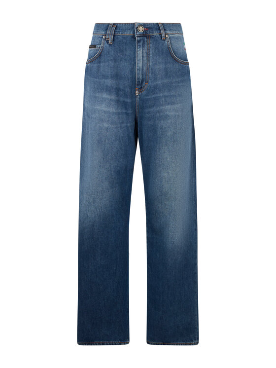 PHILIPP PLEIN PHILIPP PLEIN Jeansy 30582 Modrá Loose Fit