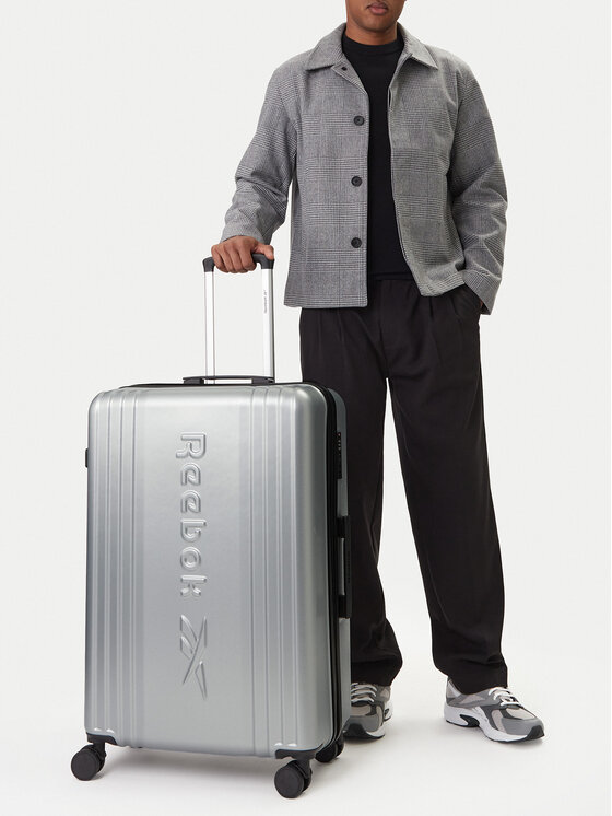 Reebok Walizka duża CEOWB-RBK-WAL-003-07-CCC-L Srebrny