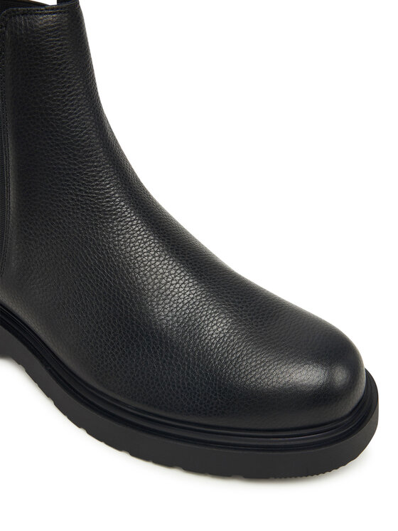 Calvin Klein Calvin Klein Členková obuv s elastickým prvkom Combat Ess Chelsea Boot Lth YM0YM01374 Čierna