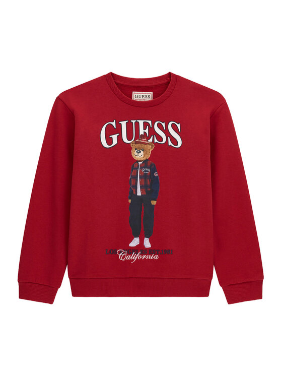 Guess Guess Mikina L6BQ14 K6130 Červená Regular Fit