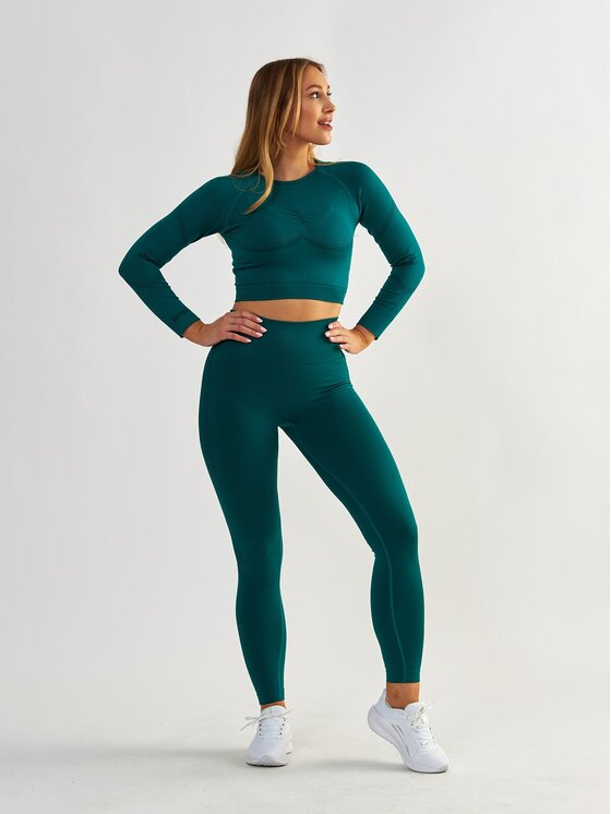 BeShaped BeShaped Legginsy Modelujące - Power Up! Zielony Shaping Fit
