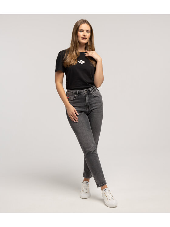 Lee Cooper Lee Cooper Jeansy MATEA 9840 Szary Mom Fit