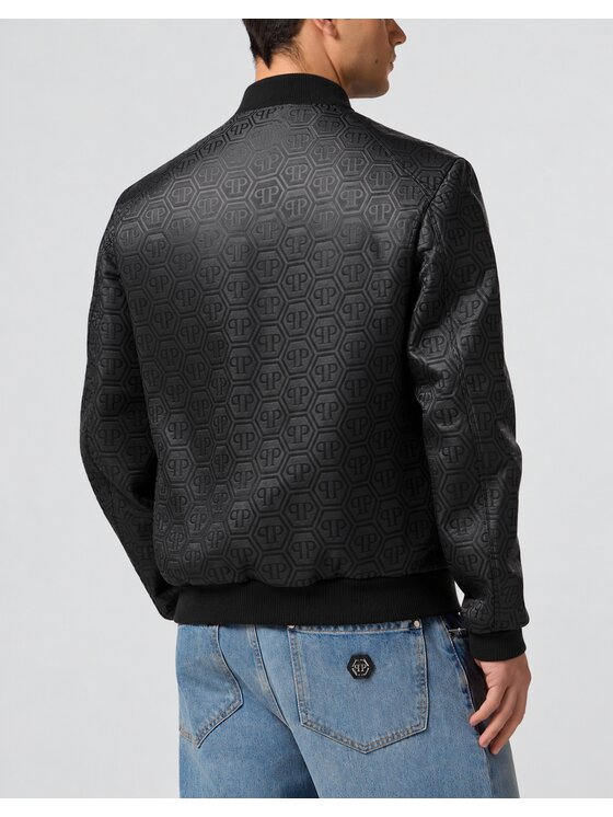 PHILIPP PLEIN PHILIPP PLEIN Kurtka bomber 31038 Czarny Regular Fit