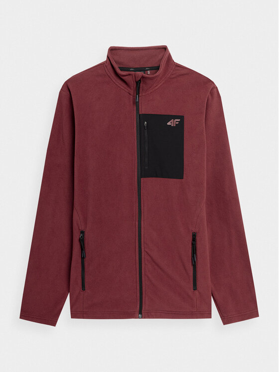 4F 4F Fliis 4FAW23TFLEM123 Bordoopunane Regular Fit