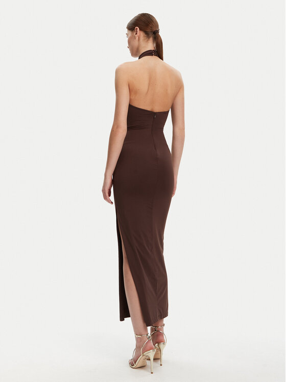 BARDOT BARDOT Sukienka wieczorowa 59824DB Brązowy Slim Fit
