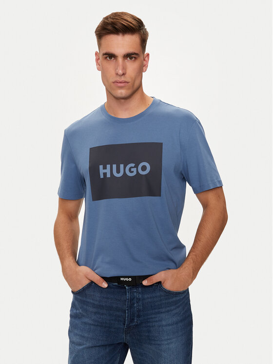 HUGO Hugo T-shirt Dulive222 50467952 Plava Regular Fit