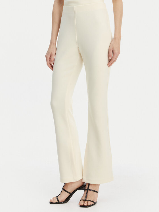 Calvin Klein Pantaloni din material LV044B223G Bej Flare Fit
