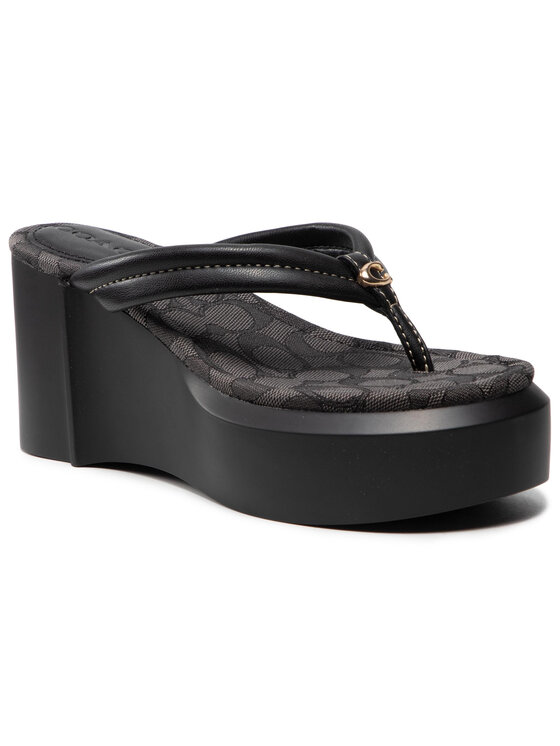 Coach Coach Čības uz pirksta Franki Leather C2981 Melns