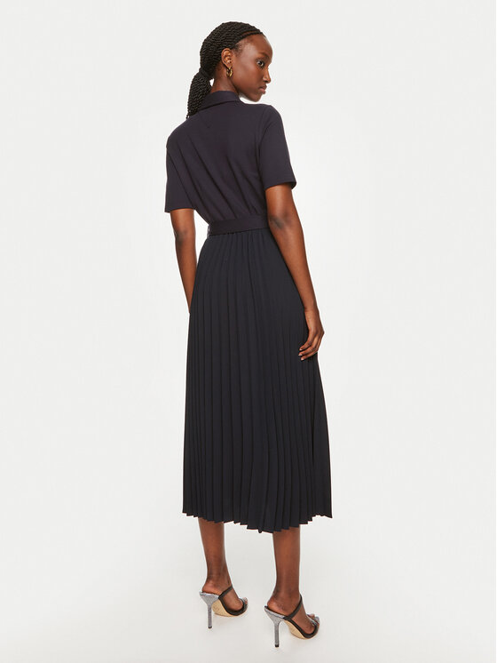 Tommy Hilfiger Tommy Hilfiger Košeľové šaty WW0WW43007 Tmavomodrá Regular Fit