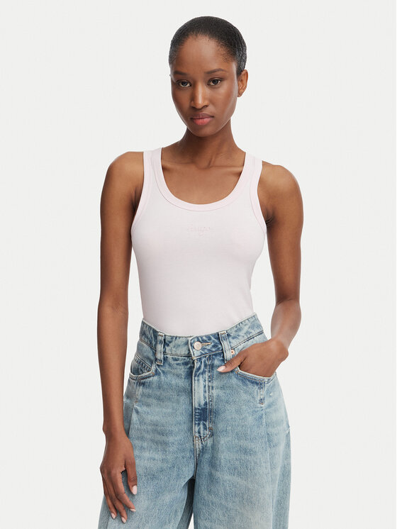 HUGO Top Damatank 50572293 Roz deschis Extra Slim Fit