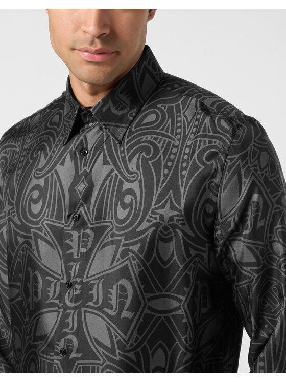 PHILIPP PLEIN PHILIPP PLEIN Koszula 26111 Czarny Regular Fit