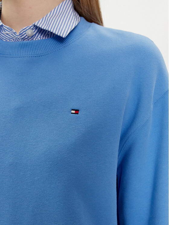 Tommy Hilfiger Tommy Hilfiger Majica dugih rukava Flag WW0WW41246 Plava Regular Fit