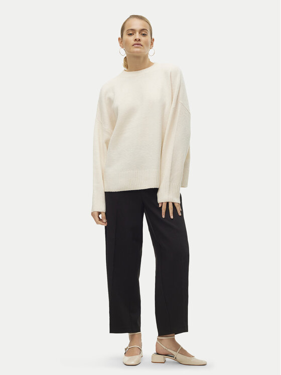 Vero Moda Vero Moda Sweter Boom 10320463 Écru Loose Fit