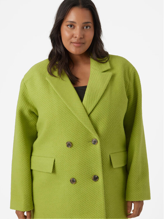 Vero Moda Curve Vero Moda Curve Μάλλινο παλτό 10296650 Πράσινο Regular Fit