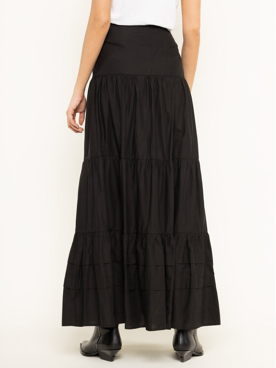 Manila Grace Trapecijos formos sijonas Gonna Lunga N139CU Juoda Regular Fit  • Modivo.lt