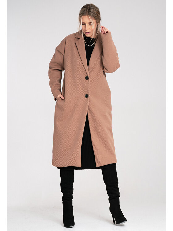 FIGL FIGL Kabát M1111 Béžová Regular Fit