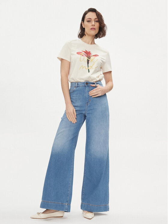 Weekend Max Mara T-Shirt Nervi 2415971051 Écru Regular Fit | Modivo.de
