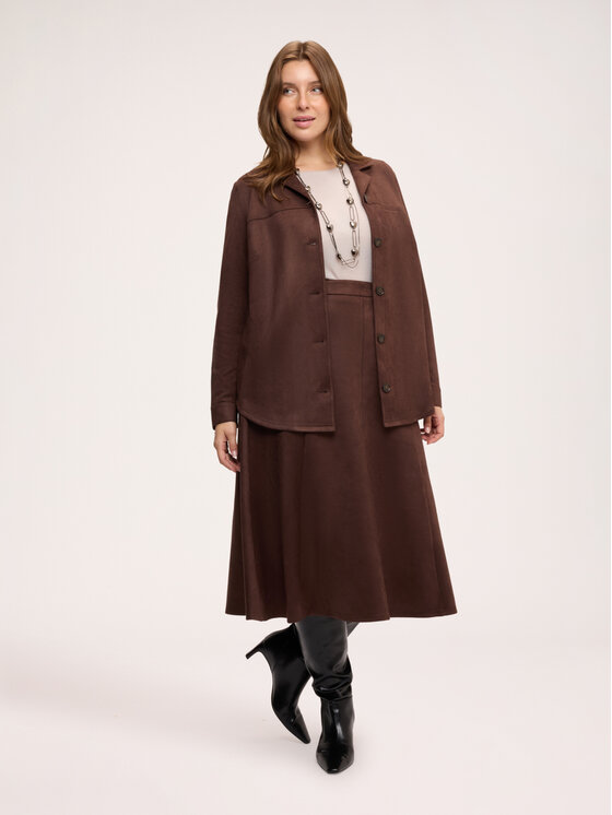Fiorella Rubino Fiorella Rubino Spódnica midi 1016L000547N022 Brązowy A-Line Fit