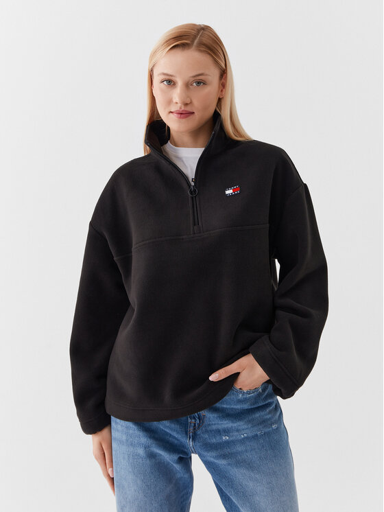 Tommy Jeans Tommy Jeans Džemperis Badge DW0DW16271 Juoda Oversize