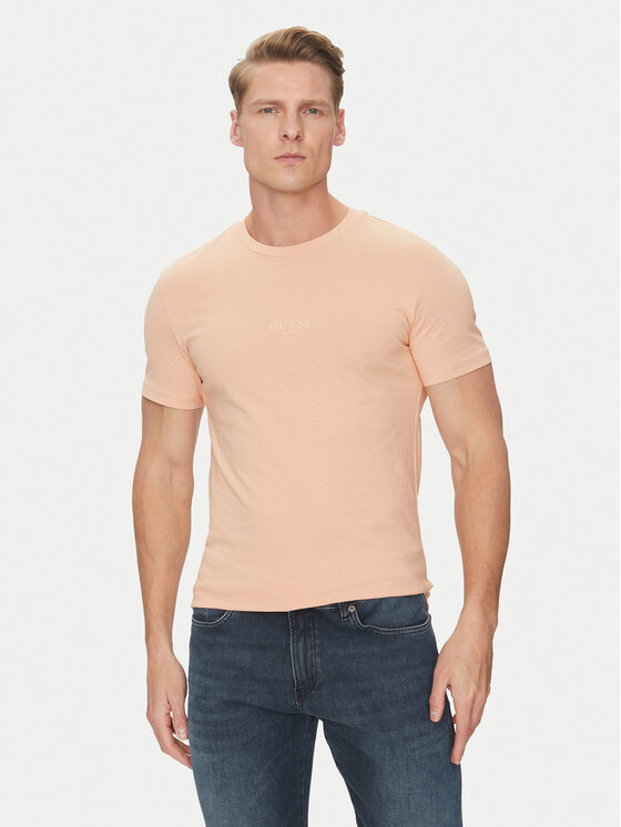 Guess Guess Marškinėliai M2YI72 I3Z14 Oranžinė Regular Fit