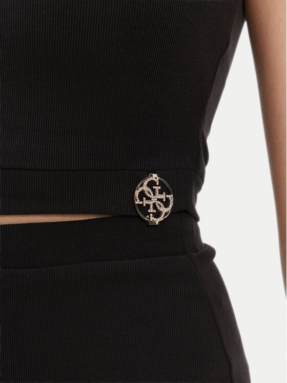 Guess Guess Póló W5YP14 KAQL2 Fekete Regular Fit