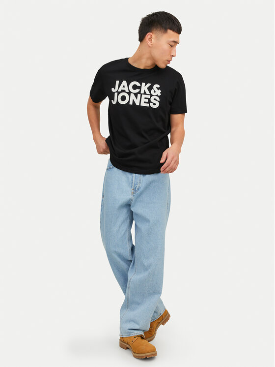 Jack & Jones Jack & Jones T-Shirt Crop Logo 12151955 Czarny Regular Fit