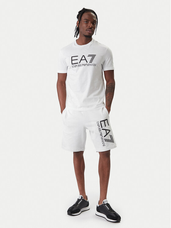 EA7 Emporio Armani EA7 Emporio Armani Pantaloni scurți sport 7M001414 AF22266 U0002 Alb Regular Fit