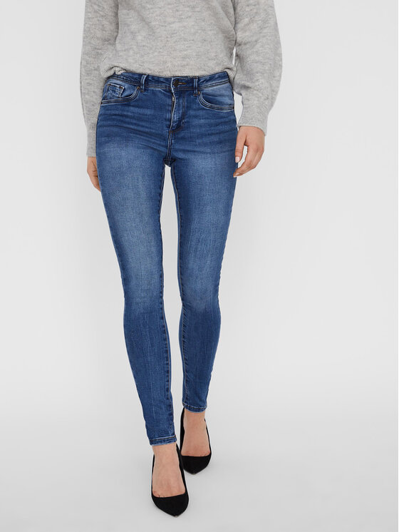 Vero Moda Traperice Tanya 10222531 Tamnoplava Skinny Fit