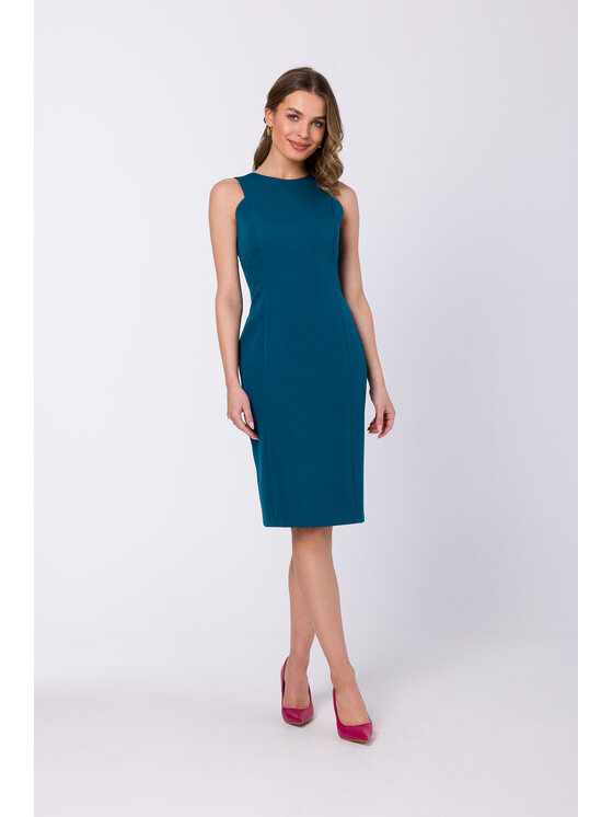 Stylove Stylove Koktejlové šaty S342 Modrá Regular Fit