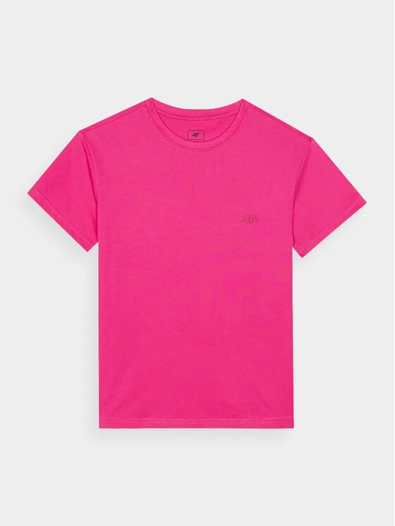 4F 4F T-Shirt 4FJRAW24TTSHF2313-55S Różowy Regular Fit
