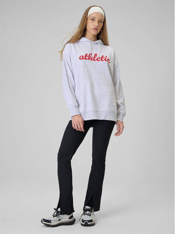 4F 4F Bluza SPORTS CLUB Szary jasny Loose Fit