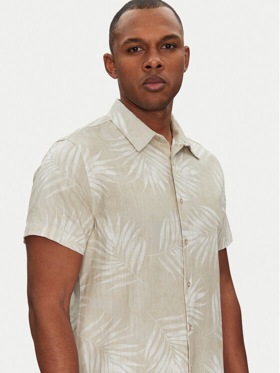 Guess Guess Cămașă M5GH68 WH3A0 Bej Regular Fit