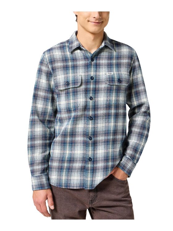 Wrangler Wrangler Koszula 112357384 Niebieski Regular Fit