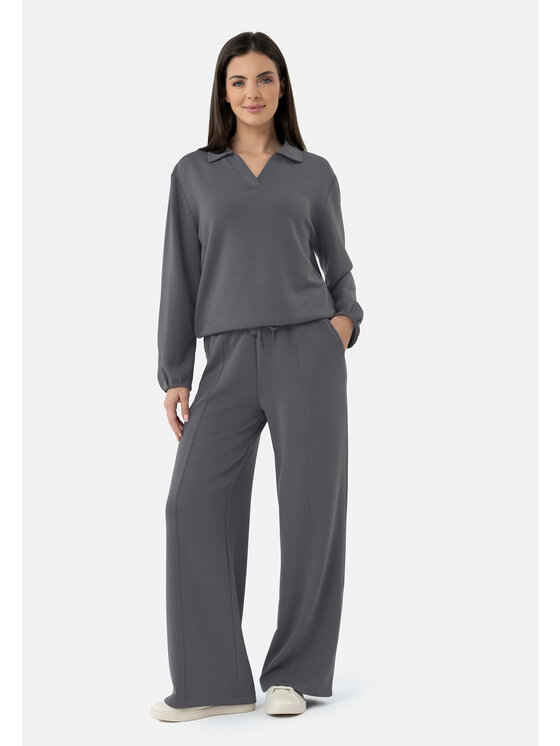 Volcano Volcano Bluza N-ERLA Szary Regular Fit