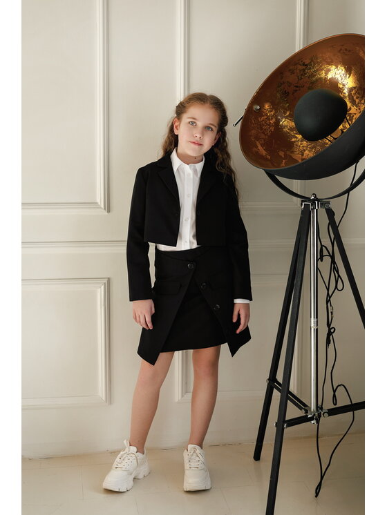 SLY SLY Spódnica 5S-301B Granatowy Comfortable Fit