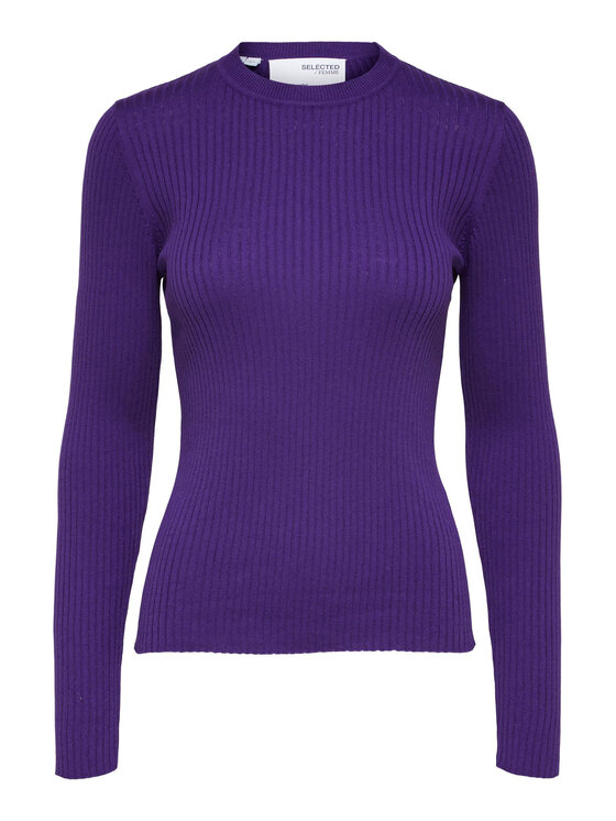 Selected Femme Selected Femme Пуловер Lydia 16085202 Виолетов Slim Fit