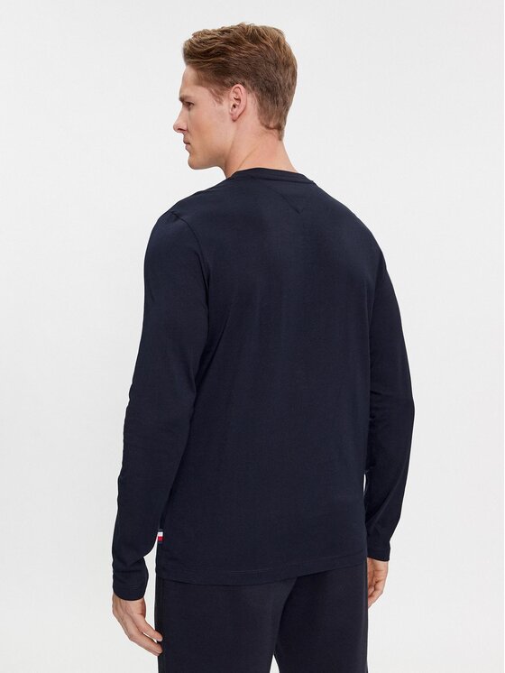 Tommy Hilfiger Tommy Hilfiger Majica z dolgimi rokavi MW0MW32620 Mornarsko modra Slim Fit