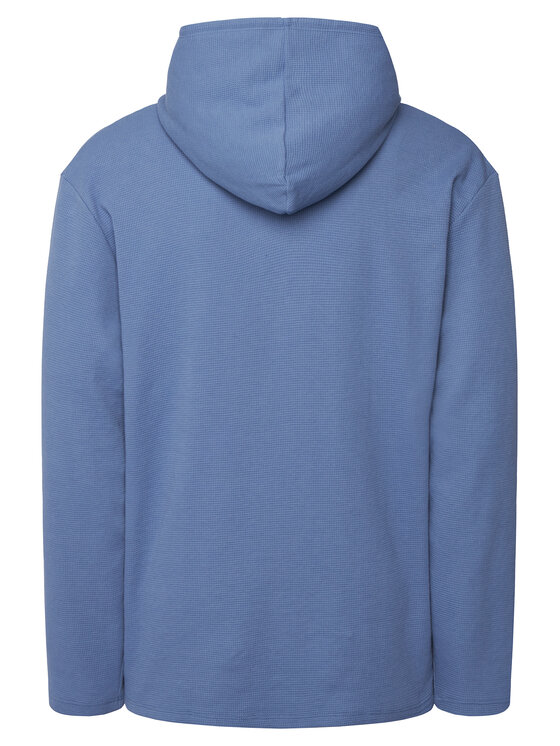 BOSS BOSS S dlouhým rukávem Waffle 50535885 Světle modrá Regular Fit