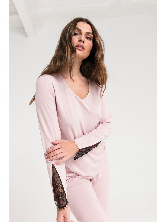 LaLupa LaLupa Koszula nocna LA072 Różowy Comfortable Fit
