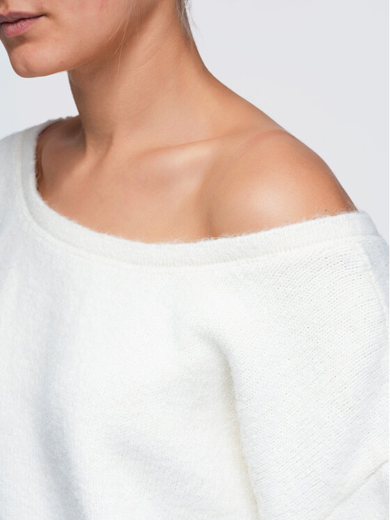 Ombre Ombre Svetr OW-SW-E0060 Světle béžová Relaxed Fit